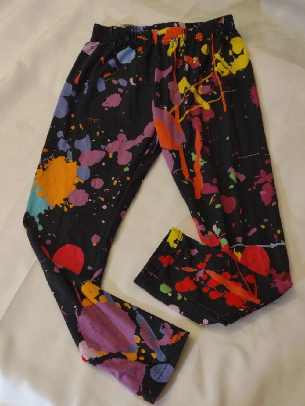 Bundle - Girl's Leggings - Multicolor & Solids - Size 14 - 5 Pairs